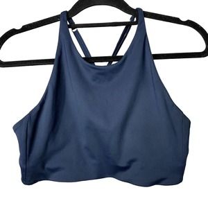 Girlfriend Collective Navy Sports Bra